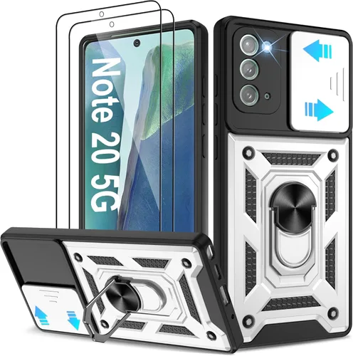 Miniatura 28 de ATUMP Funda para OnePlus Nord N200 5G con protector de pantalla HD con cubierta para cámara deslizante, soporte de anillo de rotación de 360°