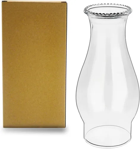 Lámpara de aceite Chimenea Base de 3 pulgadas 8 2/8 pulgadas de altura Lámpara de queroseno Lámpara de repuesto de vidrio transparente alto