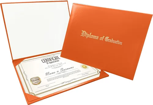 Miniatura 7 de Gradplaza Cubierta de diploma para certificado de 8.5 x 11 pulgadas impreso "Diploma de graduación" negro soporte para diploma liso para escuela