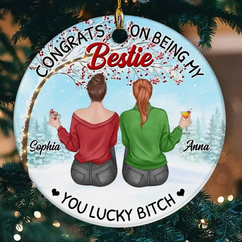 Miniatura 2 de Ideas de regalos para mejores amigos, felicitaciones por ser mi Bettie You Lucky, adorno de Navidad personalizado, regalos para mejores amigos