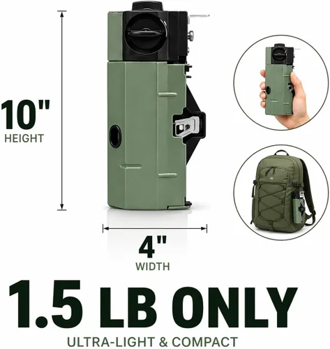Miniatura 5 de Altena - Estufa de gas butano portátil para acampar, cocinar al aire libre y en interiores, quemador individual compacto y ligero con bolsa