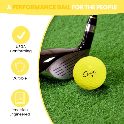 Miniatura 6 de Cut Golf – Pelotas de golf de distancia máxima de tacto suave – Una docena de bolas de giro reducido – Precisión mejorada, control lateral verde