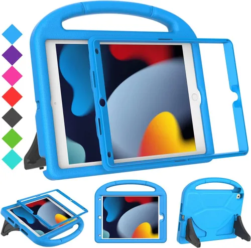 Miniatura 15 de SUPLIK Funda para niños para iPad de 9ª/8ª/7ª generación, 10.2 pulgadas 2021/2020/2019 con protector de pantalla, duradera a prueba de golpes