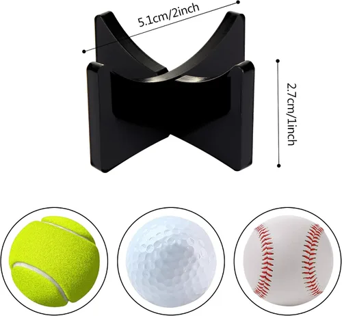 Miniatura 2 de Yes!Fresh Soportes de béisbol acrílicos para exhibición de recuerdos de bola, exhibición de softbol, estante de exhibición de tenis