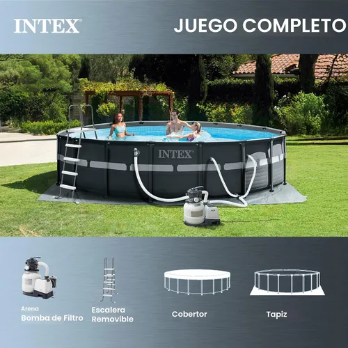 Miniatura 5 de Intex 26329EH Ultra XTR - Juego de piscina sobre el nivel del suelo de 18 pies x 52 pulgadas con bomba de filtro de arena y kit de mantenimiento