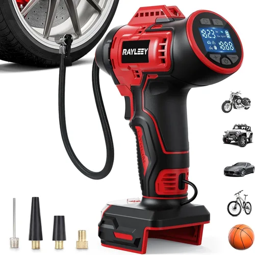 Miniatura 8 de Inflador de neumáticos inalámbrico para batería Dewalt MAX de 20 V [solo herramienta], compresor de aire portátil de 160 PSI con medidor de presión