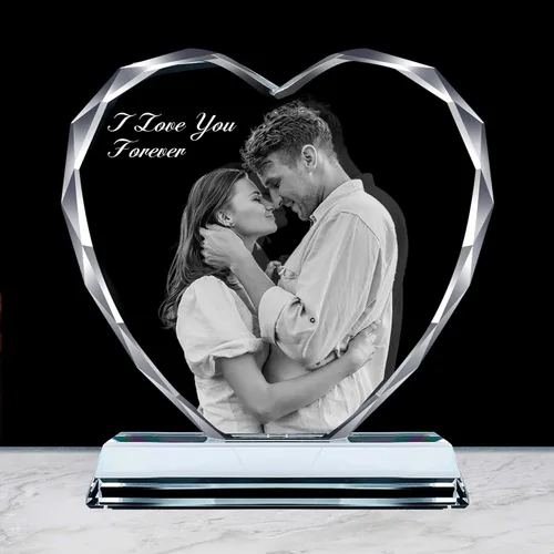 Miniatura 10 de Foto de cristal 3D personalizada, regalos personalizados para mujeres, mamá, marco de fotos de cristal, regalos de aniversario personalizados