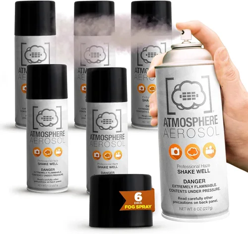 Miniatura 13 de Paquete de 5 – Haze/Fog Atmosphere Aerosol Spray para fotógrafos y cineastas – Efectos de humo y rayos de luz para fotografía para uso en interiores