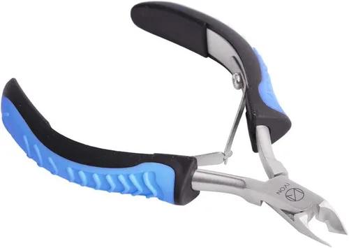 Miniatura 7 de IVON - Cortadora de cutículas profesional, cortador de cutículas antideslizante de acero inoxidable, pinza azul