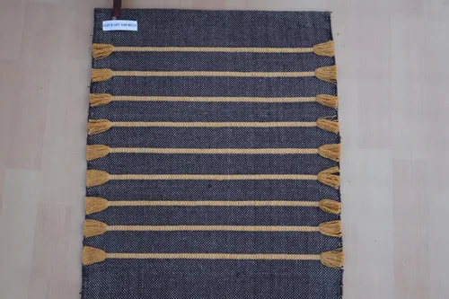 Miniatura 2 de Jaipur Art & Rugs - Alfombra de yoga de algodón, respetuosa con el medio ambiente, tejida a mano, gruesa (0.945 x 2.835 x 0.197 in)