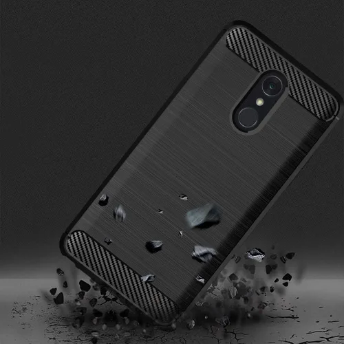 Miniatura 3 de Asuwish Funda para LG Stylo 4 con protector de pantalla de vidrio templado y accesorios para celular, funda delgada y suave de goma de silicona Negro
