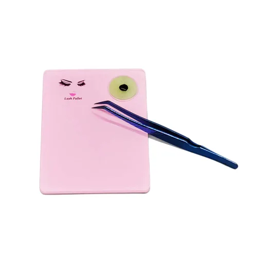Miniatura 3 de Extensión de pestañas acrílicas, herramienta de paleta de pestañas postizas, injerto de pestañas postizas de jade, organizador de piedra de jade Rosa