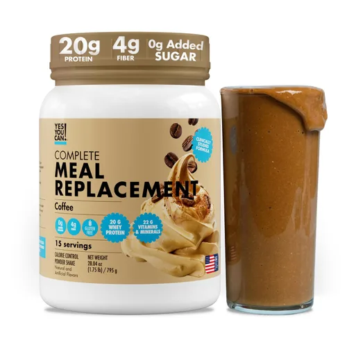 Miniatura 11 de Yes You Can! Batido completo de reemplazo de comidas, 15 porciones (chocolate) Proteína de reemplazo de comidas en polvo con vitaminas y minerales