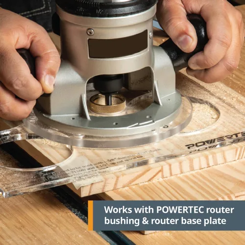 Miniatura 5 de POWERTEC 71728 Kit de plantillas de incrustaciones de mariposa Router y piezas decorativas para carpintería - Juego de 3 piezas