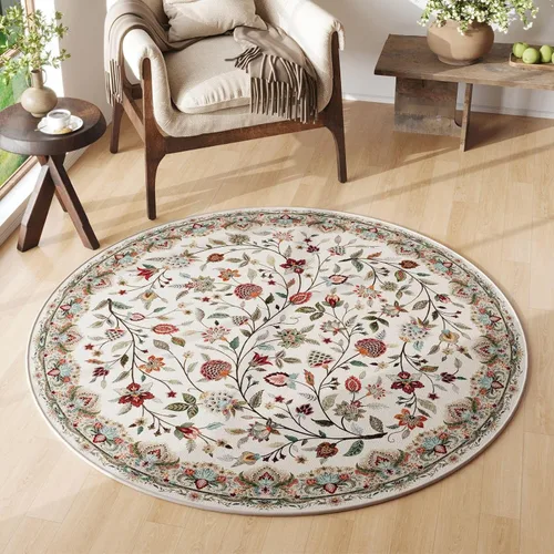 Miniatura 86 de Rugcomf Alfombras Vintage Paisley para Sala de Estar 5' x 7' - Alfombra de Área Lavable a Máquina, Alfombra Floral Antideslizante de Pelo Bajo