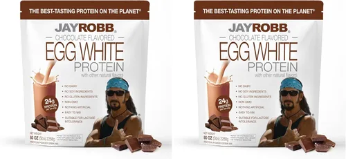 Miniatura 9 de JAYROBB Proteína de clara de huevo de chocolate de 24 onzas, bolsa de 1.5 libras