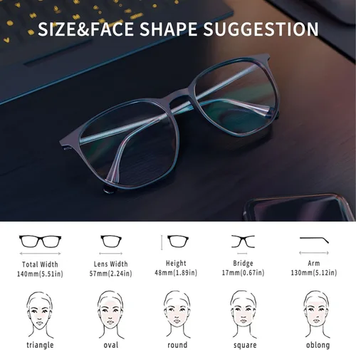 Miniatura 4 de ROCKNIGHT Gafas anti de los rayos de luz azul para el marco transparente del té de las mujeres de la tensión ocular del ordenador