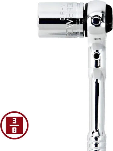 Miniatura 5 de Powerbuilt Trinquete de cabeza giratoria, herramientas manuales de accionamiento de 3/8 pulgadas, giratorio, oscilación de 72 dientes y 5 grados