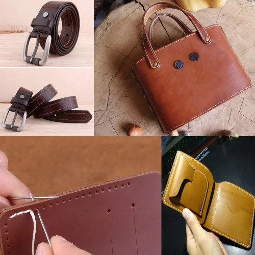 Miniatura 6 de BUTUZE Hilo encerado de cuero de 550 yardas, 150D 55 yardas por carrete, hilo de costura para manualidades, encuadernación, reparación de zapatos
