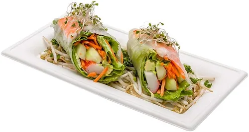 Restaurantware Pulp Tek Platos rectangulares de bagazo 100 platos de ensalada impermeables a la grasa, tapas se venden por separado, platos de Blanco