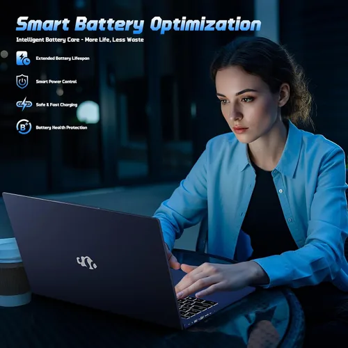 Miniatura 6 de NIMO Portátil IPS FHD de 15,6", 4 GB de RAM 128 GB SSD Intel N150 (Beat a i3-10110U, 4 núcleos hasta 3,6 GHz) con 65 W tipo C, huella digital