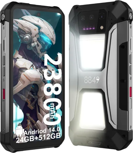8849 Tank 2 Pro Smartphone Resistente Desbloqueado, 24+512GB/1TB Android 14 Teléfono Celular Resistente con Proyector, 6.79’’ 4G Teléfonos Móviles