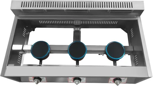 Miniatura 7 de Freidora de gas comercial, freidora de gas de acero inoxidable para encimera, freidora de gas de 5.4 cuartos de galón / 6 l x 3 tanques freidora