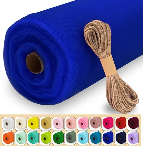 Miniatura 14 de Rollo de tela de tul, 54 pulgadas x 10 yardas (30 pies) de tul para decoración de boda, tutú de fiesta, telón de fondo, baby shower, faldas de mesa