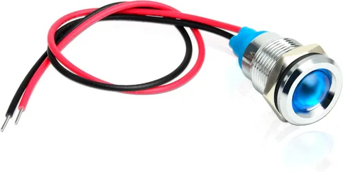 Miniatura 7 de GASHER Luz indicadora de ahorro de energía de 110V/24V/12V 20mA Tamaño del orificio de montaje 0.472 in (1/2 pulgada) Verde, Amarillo, Rojo, Azul