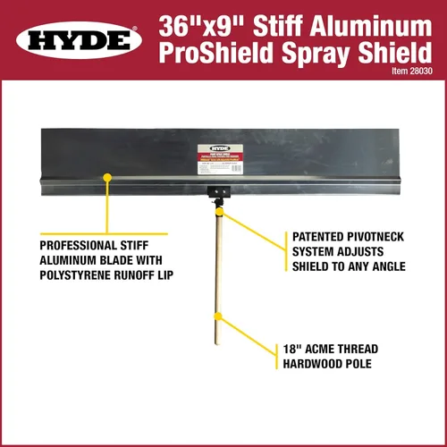 Miniatura 2 de Hyde Tools 28030 ProShield Aluminio rígido, 36 pulgadas por 9 pulgadas