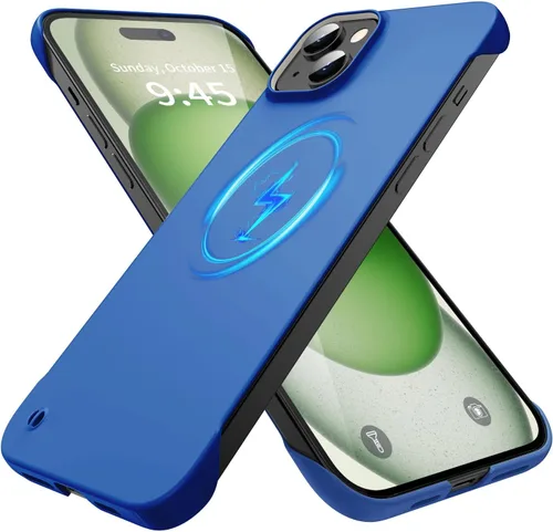 Miniatura 24 de GRECAZO Funda magnética delgada para iPhone 15 Plus de 6.7 pulgadas (2023), ultrafina, ligera, duradera, sin marco, mate, rígida, MagSafe con anillo