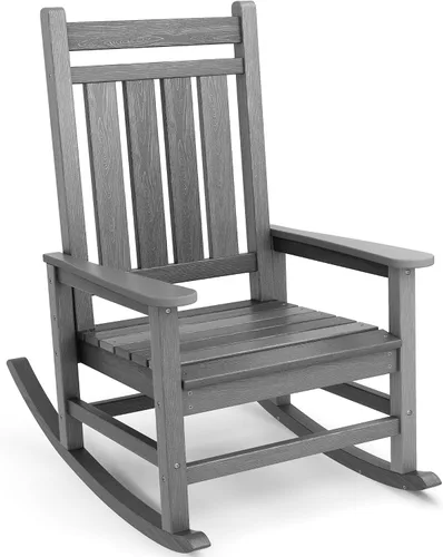 Miniatura 22 de SEWALL Mecedora de polietileno de alta densidad para adultos, mecedora de gran tamaño para exteriores, para patio, porche, Aruba