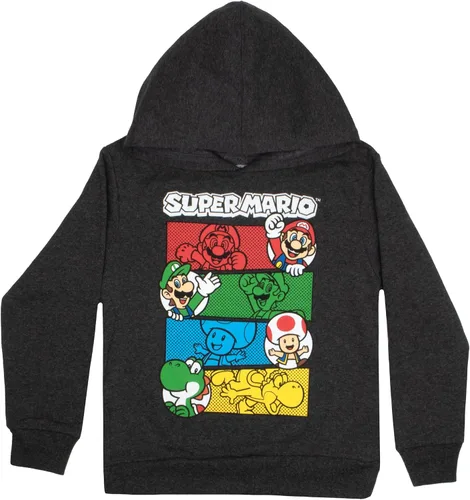 Miniatura 4 de Nintendo Super Mario - Paquete de 2 sudaderas con capucha y camiseta para niños Super Mario con capucha