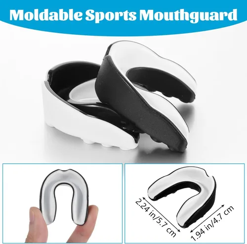 Miniatura 2 de Protector bucal deportivo, 2 unidades, para niños y jóvenes, protector bucal fuerte para boxeo, artes marciales mixtas, hockey, fútbol, baloncesto