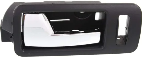 Miniatura 2 de Para Ford Mustang 2005-2014 Manija de puerta interior delantera, lado del conductor, bisel negro con palanca cromada Con orificio de bloqueo