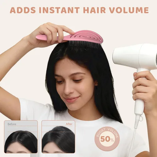 Miniatura 6 de SHINLEA Cepillo Desenredante para el Cabello, Cepillo Desenredante en Espiral para Cabello Húmedo para Mujeres, Hombres, Niños, Desenredante Rosa