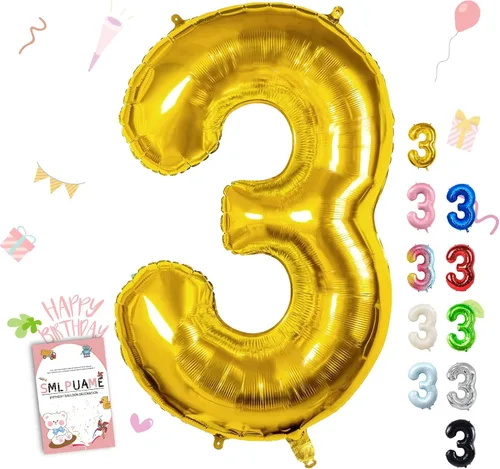 Miniatura 63 de Globos grandes de 40 pulgadas de números del 0 al 9, globos numéricos para decoración de fiesta de cumpleaños, globos de helio de aluminio