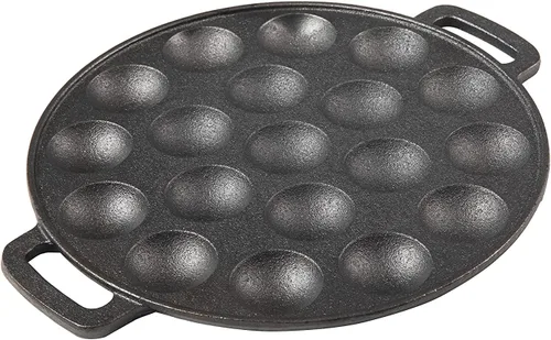 Miniatura 4 de Upstreet Sartén Aebleskiver de hierro fundido/Sartén Ebelskiver/Ideal para sartén poffertjes (19 agujeros)