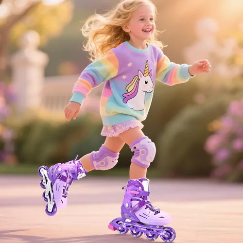 Miniatura 6 de 2PM SPORTS Patines en línea para niños y niñas de edades 5-8, 8-12, 3-5, 4-8, 6-12 con ruedas que se iluminan, patines de ruedas ajustables