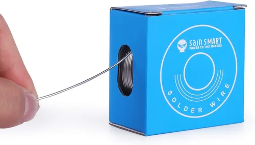 Miniatura 6 de SainSmart Alambre de soldadura sin plomo de 3.53 oz 0.039 in con Rosin2 Sn97 Cu0.7 Ag0.3, soldadura de alambre de estaño para soldadura eléctrica