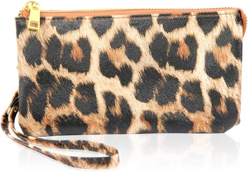 Miniatura 17 de RIAH FASHION Monedero convertible de piel sintética - Mini bolso de mano desmontable cadena bandolera correa soporte para teléfono