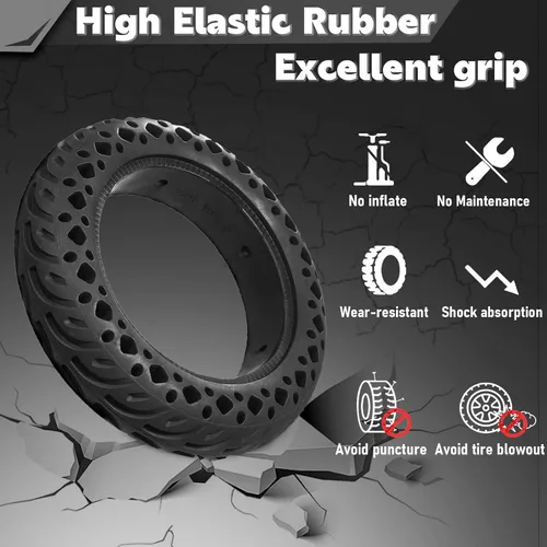 Miniatura 5 de 2 unidades de neumáticos sólidos de 10 pulgadas, neumáticos de panal de abeja 10x2.125/2.0 para Xiaomi M365 Pro Gotrax G4 Hiboy S2 Pro Scooter 2