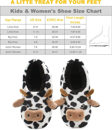 Miniatura 5 de cosyone1997 Lindas pantuflas de animales para niños, niñas y mujeres, calcetines de casa mullidos con suela antideslizante suave, regalos únicos