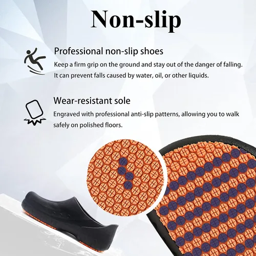 Miniatura 3 de Zapatos de chef antideslizantes para hombres zapatos profesionales antideslizantes impermeables para enfermeras para cocina restaurante hospital