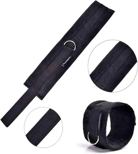 Miniatura 3 de Correas de cama Bonage para mujer, correas sexuales para amarrar la cama King para tobillos y muñecas, correas de cama tamaño Queen, esposas