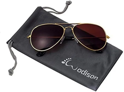 Miniatura 2 de Wodison Gafas de sol clásicas para niños y niñas, lentes de sol reflectantes con marco de metal
