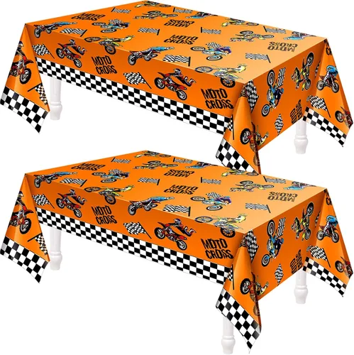 Patelai Manteles de decoración de fiesta de cumpleaños para motocross, cubiertas de mesa temáticas de motocicleta, suministros de fiesta de baby
