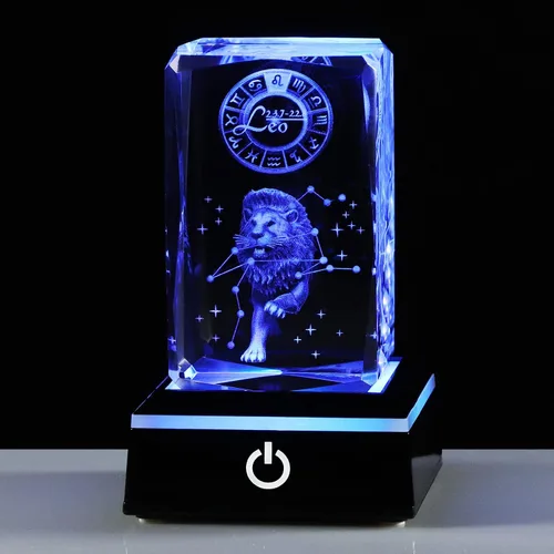 Miniatura 16 de Regalos de astrología del zodiaco Capricornio con cristales 3D para mujeres y hombres, figura de cristal de Capricornio, decoración de constelación