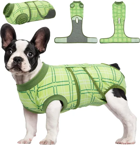 Miniatura 27 de Kuoser Traje de cirugía para perro, cómodo traje de recuperación para perros hembras para cirugía, mameluco protector posoperatorio, alternativa
