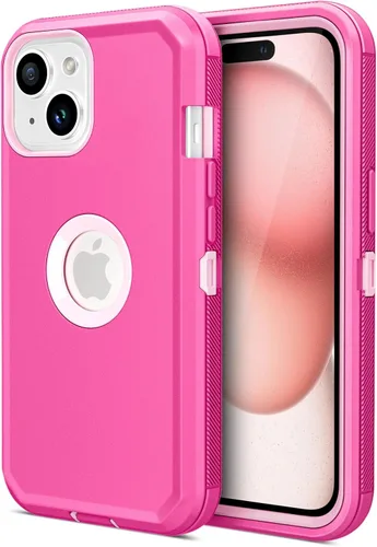 Miniatura 23 de Jiunai Funda para iPhone 14 Plus a Prueba de Golpes Antipolvo Protección de Servicio Pesado Protectora Antiarañazos de Doble Capa Resistente Rugosa